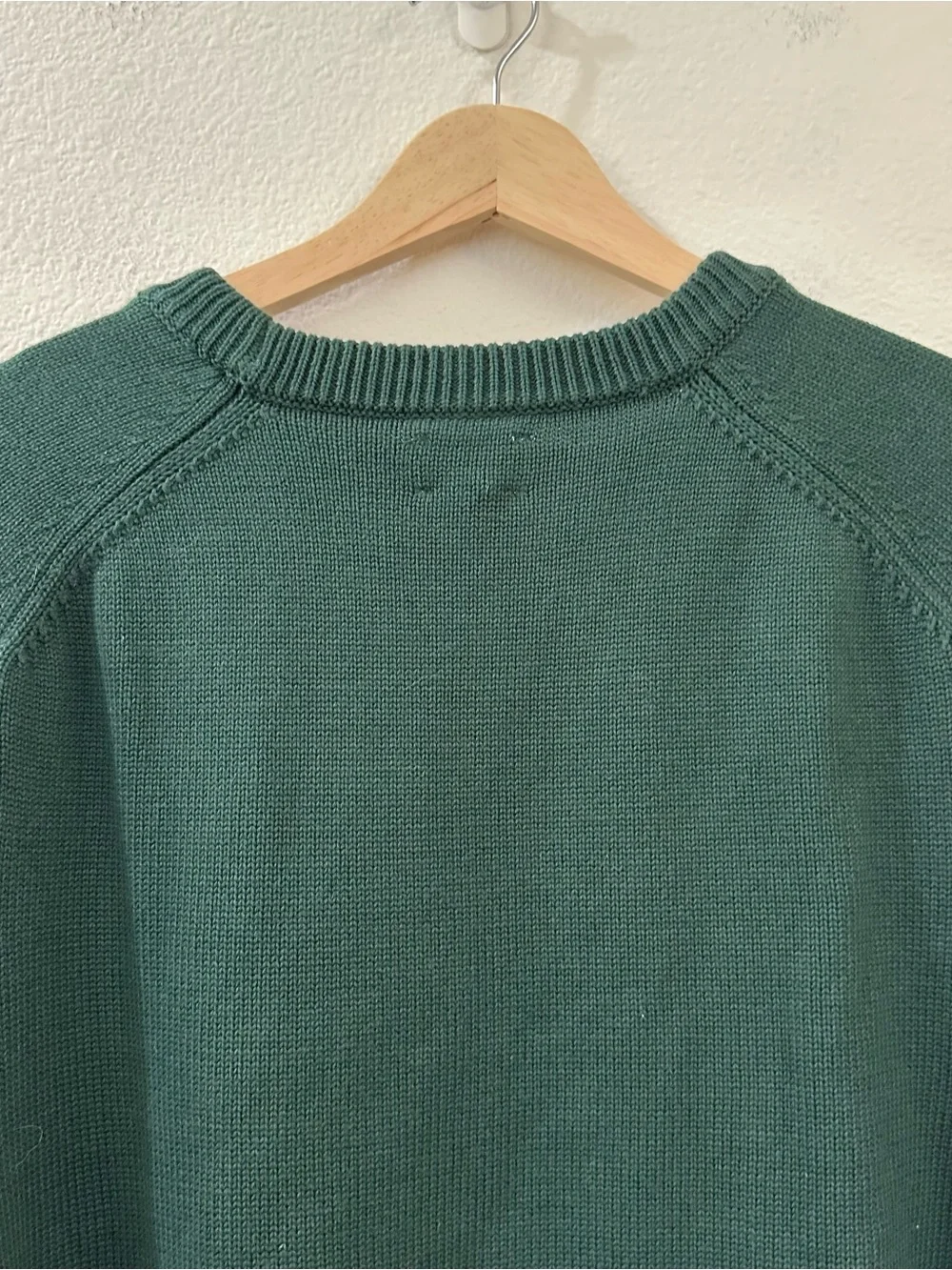 J Crew Heritage Cotton Crewneck Sweater Green Size Large